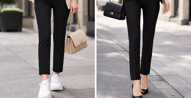 Bu kombinler boyu olduğundan daha kısa gösteriyor! Ayakkabı ve pantolonu ayarlayın